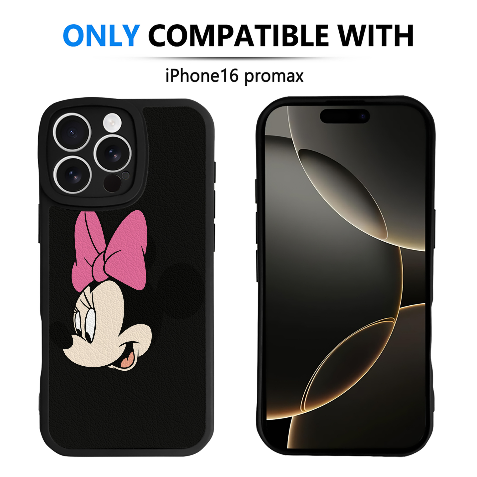 （画像用） ミッキーマウス Mickey Mouse 【iPhone 16シリーズ対応】シリコンスマホケース（レザー調） 材質：シリコン